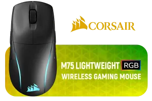 Corsair M75 WIRELESS Lightweight RGB Gaming Mouse, Black (AP)